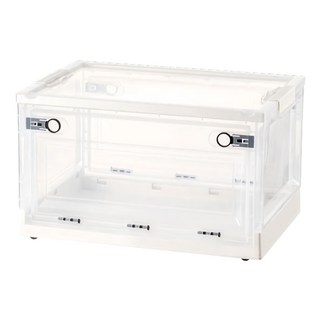 三開摺疊收納箱, 白色, 737 特大號(60 x 42 x 33.5cm), 1個