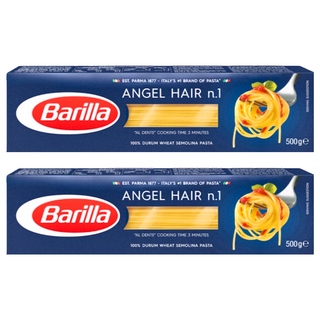 Barilla 百味來 義大利天使麵 No.1，適合輕量醬汁，優質杜蘭小麥，快煮，傳統配方製造, 500g, 2盒