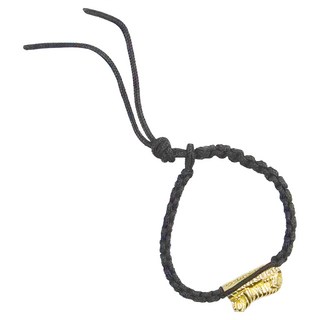 咬錢虎手鍊 中性黑網繩手鍊, 5g, 1個