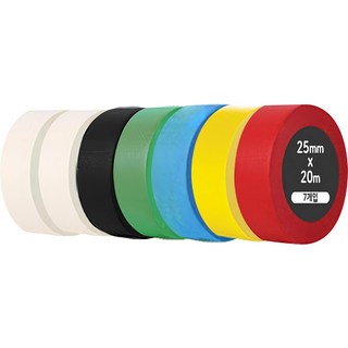 iQIHAN 達達彩虹膠帶 25mm x 20m 7 包, 1組, 綜合色