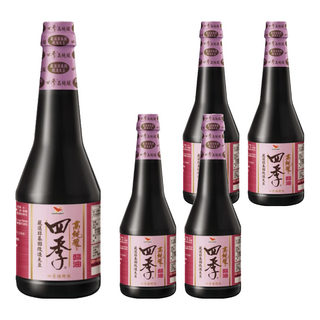 統一四季高純釀釀造醬油，不添加防腐劑, 870ml, 5瓶