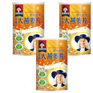 QUAKER 桂格 大燕麥片, 700g, 3罐