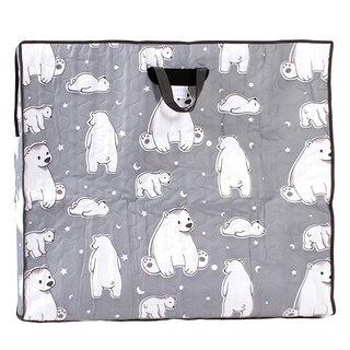 Namwongongbang 3層絎縫矮桌收納袋, 白熊款, 1個