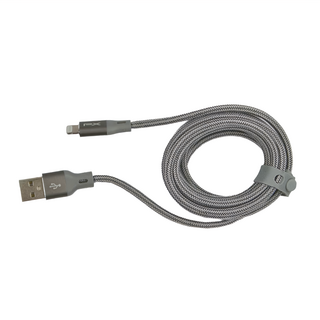 PX 大通 USB-A to Lightning 充電傳輸線，高強度編織層，適用於所有Lightning蘋果設備，快速充電，480Mbps傳輸速率, 1.8m, 太空灰, 1條