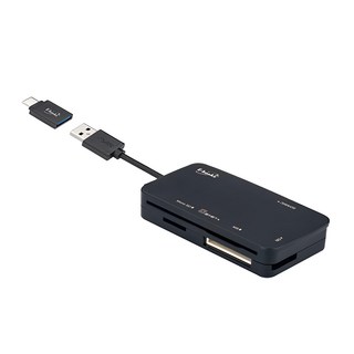 E-books T47 晶片ATM 記憶卡多功能讀卡機, 台灣晶片, 支援1TB記憶卡, 五孔插槽設計, E-PCE242, 黑色, 1個