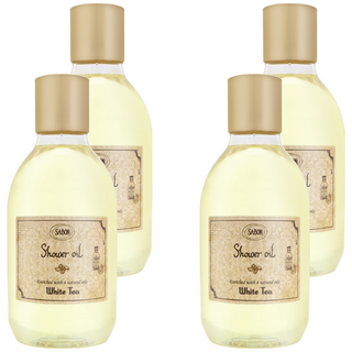 SABON 沐浴油 國際航空版 白茶, 300ml, 4件