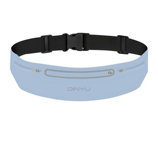 DINYU 防潑水貼身隱形運動腰包, 藍色, 1個