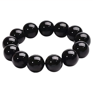 馥瑰馨盛 避邪手鍊 黑曜石 保平安 時尚配件, 1條
