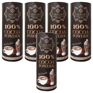 SCHOKOLAKE 巧克力雲莊 100% 無糖 可可粉 香濃滑順 烘焙糕點, 125g, 1罐, 5罐