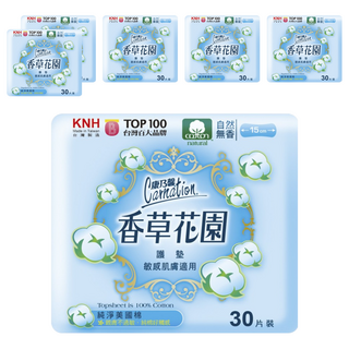 康乃馨 香草花園護墊 美國棉 無香, 15cm, 30片, 6包