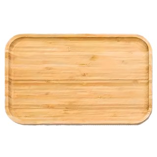 EDISH 長方形竹托盤 大 簡約時尚, 36x24x2cm, 1個, Natural Wood