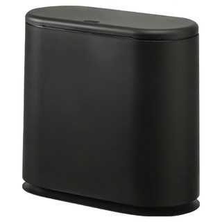 小麥購物 按壓式垃圾桶 L727 15L, 極致黑, 1層