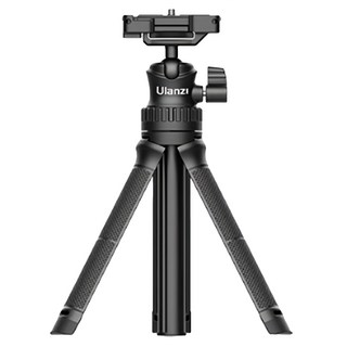Ulanzi 優籃子 MT-34 延長自拍桿三腳架 萬向雲台帶手機夾 1/4螺孔 橫豎拍 最高81.5cm, 1個, 黑色