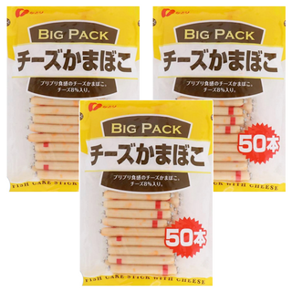 Natori Food 大袋起司魚板棒 Set 50入 爆漿香濃起司魚板, 600g, 3袋