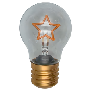 SANS FIL LED霓虹造型燈泡 USB充電, 五角星 橙色, 1個