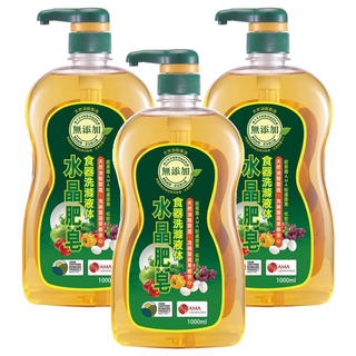 南僑水晶 水晶肥皂 食器洗滌液体, 1L, 3瓶
