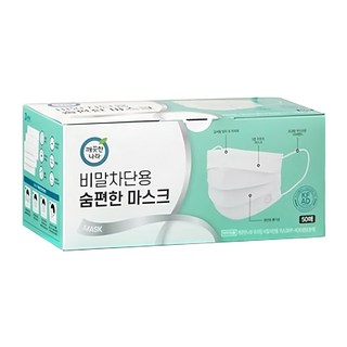 KleanNara 可綠納樂 KF-AD 平面口罩 白色, 50片, 1盒