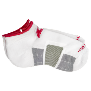 Loopal 路寶 女款運動機能踝襪 天然棉, M 22~25cm, 白紅色, 1雙