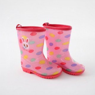 愛北鼻 兒童雨鞋 萌兔粉, 20碼