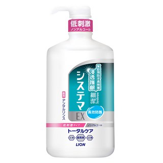 LION 獅王 Systema 細潔 浸透護齦EX漱口水 低刺激 牙周護理 消除口臭, 900ml, 1瓶