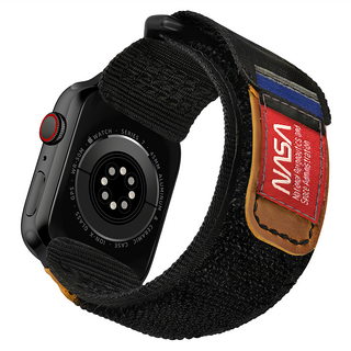 加拿大 Mifa Apple Watch EDC-34尼龍真皮運動錶帶(44/45/46/49mm), Apple Watch 42/44/45/49mm, 太空黑, 1個