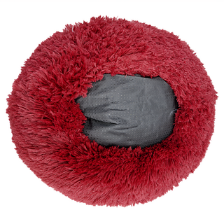 寵物用圓形毛窩 - 酒紅色, 直徑 40-80CM, 寵物保暖, 直徑40cm, 1個