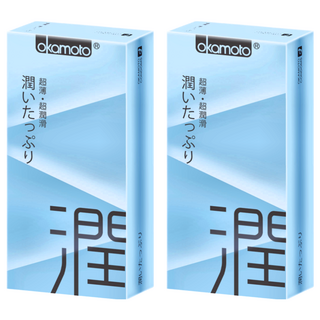 okamoto 岡本 極潤型衛生套, 10個, 2盒
