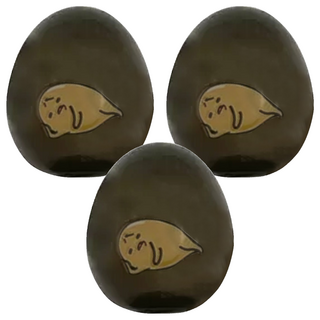 gudetama 蛋黃哥 紓壓軟掐公仔 黑, 3個