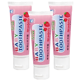 KU.KU Duckbill 酷咕鴨 草莓味幼兒牙膏, 6個月以上適用, 含木糖醇, 50g, 3條