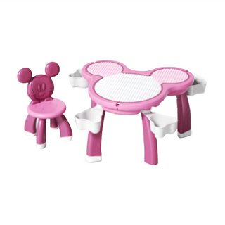 Bonne Nuit Disney 迪士尼兒童遊戲桌椅組 桌子78x68x50cm 椅子55x38x25cm 兒童房必備, 珍珠粉