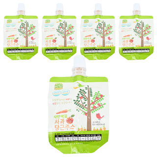 Nature Village 自然村 蘋果紅蘿蔔果汁, 100ml, 韓國生產, 無糖無色素, 專為孩子著想, 5包