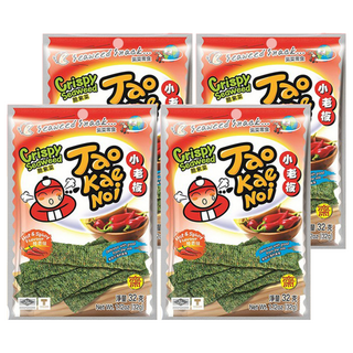 TAO KAE NOI 小老板 厚片海苔 辣香味, 32g, 4包