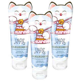 UNICAT 變臉貓 保濕淨膚溫和洗面乳 山羊奶萃取 100ml, 3條