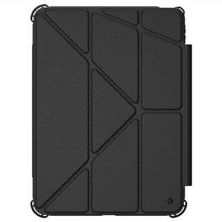 JTLEGEND Mighty Shield相機快取面蓋防摔皮套 附Apple pencil筆槽 + 磁扣, 黑色, iPad Pro 11吋 2024, 1個