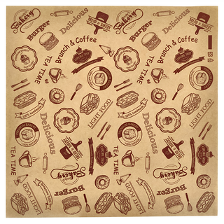 Mr.Baking 美式漢堡輕食紙 30*30 cm 牛皮茶點紙, 100張, 1包