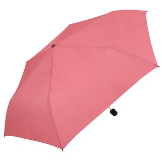 雙龍牌 小輕驅黑淨白自動折傘 260g 適用各種天氣 攜帶方便 遮陽降溫 防水墊片 速乾傘面, 珊瑚粉