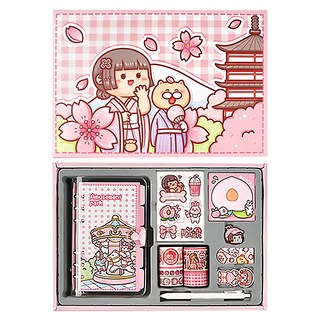 vanibaby 小麻糬豪華手帳禮盒組, 蜜桃甜甜, 1組