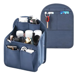 城市漫遊 後背包包中包 藏青色 - 多層隔間設計 輕巧材質, M, 1個