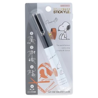 sun-star STICKYLE 攜帶型剪刀, 1個, 史努比與糊塗塌客