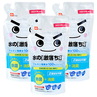 激落君 鹼性電解水去污噴劑補充包 100%電解水 除菌+消臭, 360ml, 3包