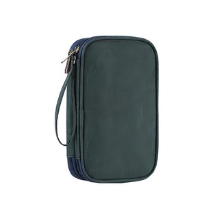 E.City 多功能雙開手機證件數位收納包, 深藍, 1個