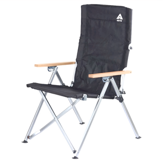 AOTTO 創意傢俱 戶外便攜鋁合金四段折疊露營椅 RO-010BK, 黑色, 1個