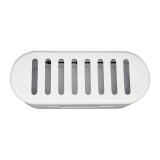 FANCY LIFE 電線收納盒，盒蓋分離設計，頂部充電線出口, 白盒灰蓋, 1個