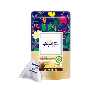 High Tea 伂橙 玉米鬚茶, 台灣在地高品質紅鬚玉米筍, 無咖啡因, PLA立體環保茶包, 2g, 12包, 1袋