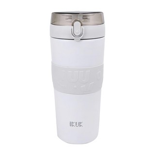 IKUK 艾可 台灣公司貨 保溫大Q彈杯, 極簡白, 800ml, 1個