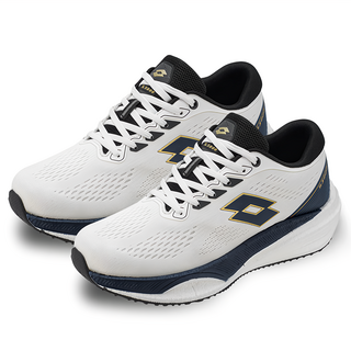 LOTTO 樂得 S5000 創跑鞋 男款 寬楦, 白色/藍色 舒適透氣 避震耐磨, 26cm