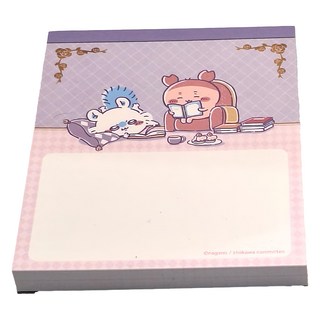 吉伊卡哇 午茶趣造型便條紙 - 紫色午後, 80張, 日本製造, 110 x 8 x 85mm, 1本