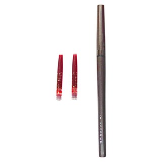 Kuretake 吳竹 桌上型小楷毛筆 可替換墨管, 紅色, 1支