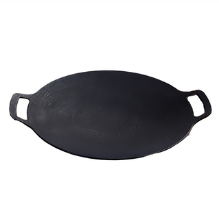 Lacena 電磁爐可用 重力鑄造 IH 萬用烤盤, 鍋底年輪紋路易清洗，一體成形堅固耐用，大理石表面處理防刮耐磨, 38cm, 1個