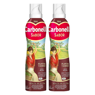 Carbonell 康寶娜 噴霧式純橄欖油, 霧化均勻 重量輕巧 方便攜帶 好清潔 防光照 抗氧化 感壓式噴嘴 適用於煎、炸、炒 旋風烤箱 氣炸鍋專用, 200ml, 2瓶